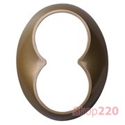 Рамка для двойной розетки, бронза, Renova WDE011447 Schneider