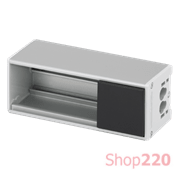 Розеточный блок на 2 (3) розетки К45, пустой, алюминий, Ofiblock COMPACT Simon KFC202/14