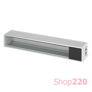 Розеточный блок на 6 (7) розеток К45, пустой, алюминий, Ofiblock COMPACT Simon KFC206/14