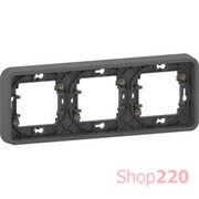 Рамка 3 поста IP55, черный, Mureva Styl Schneider MUR34109