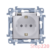 Розетка IP44 с прозрачной крышкой, белый, SIMON10