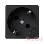 Розетка 220В быстрого монтажа, черный, К45 Simon K11/14