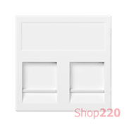 Адаптер для двух модулей Keystone, 2 модуля, белый, К45 Simon KB76/9