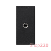 Розетка аудио stereo mini-jack, 1 модуль, черный, К45 Simon K123B/14