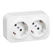 Розетка двойная со шторками, белый, 782437 Legrand Forix
