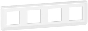 Рамка 4 поста, белый, Mosaic New Legrand 78808L