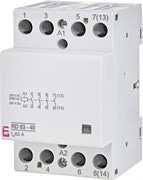 Контактор модульный тихий, 63А 220В, 4но, RD 63-40 230V AC/DC, ETI 2464026
