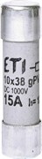 Предохранитель 15А gPV 10x38, ETI 2625112