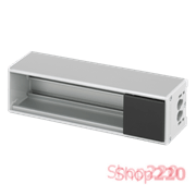 Розеточный блок на 3 (4) розетки К45, пустой, алюминий, Ofiblock COMPACT Simon KFC203/14
