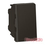 Кнопка EASY-LED, черный, 1 мод., Mosaic New Legrand 079130L