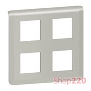 Рамка 2х2 поста, алюминий, Mosaic New Legrand 079338L