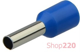 Наконечник трубчатый 1.0 мм кв, синий, НТ 1,0-08 Аско A0060010055