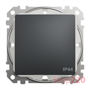Выключатель влагозащищенный IP44, черный, Sedna Design