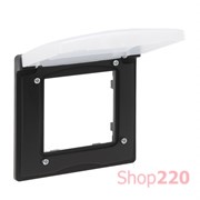 Рамка 1 пост IP44, черный, Niloe Step Legrand