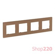 Рамка 4 поста, медь, Niloe Step Legrand