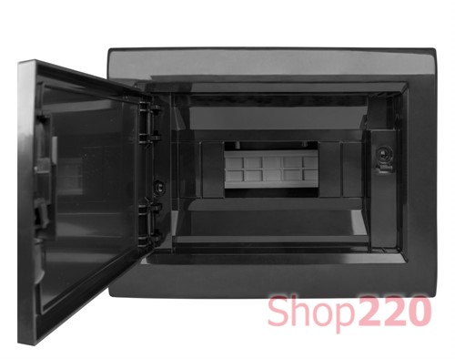 Щит черного цвета на 8 модулей, навесной, e.plbox.pro.n.08b.black ENEXT CP32908B - фото 100930