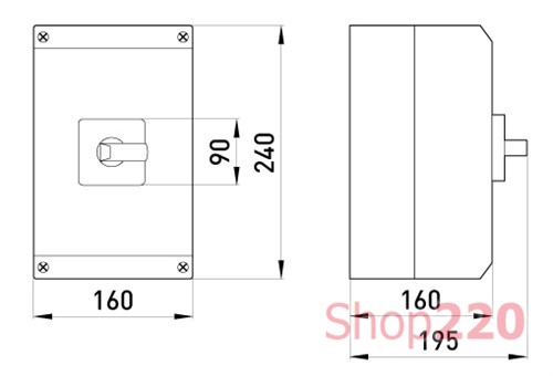 Переключатель 1-0-2 в корпусе, 63А, 3 полюса, e.industrial.sb.1-0-2.3.63 Enext i0360019 - фото 101813