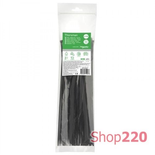 Стяжка кабельная 300 мм х 4.8 мм, черный, Schneider Electric IMT46969 - фото 102120