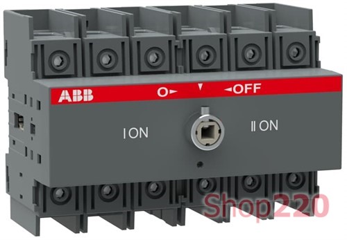 Переключатель нагрузки 1-0-2, 100А, 3 полюса, OT100F3C ABB - фото 102180