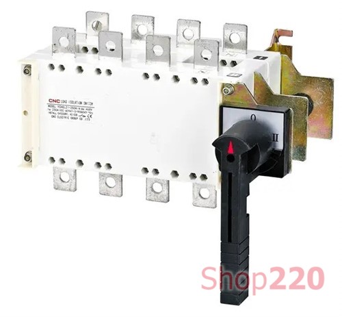 Перекидной выключатель-разъединитель 160А, 4 полюса, YCHGLZ1 CNC - фото 103064