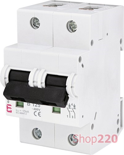 Автоматический выключатель 80А, 2 полюса, тип B, Eti 2123731 - фото 103669