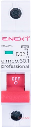 Автомат 32 А, 1-фазный, тип D, e.mcb.pro.60.1.D.32  Enext - фото 105248