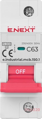 Автомат 63 А, 1-фазный, тип С, e.industrial.mcb.150.1.C63 Enext - фото 105304