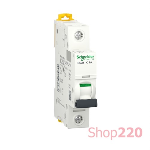 Автоматический выключатель 1А, 1 полюс, кривая C, IC60H Acti9 Schneider Electric - фото 105747