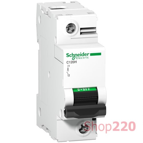 Автоматический выключатель 100А, 1 полюс, кривая B, C120H Acti9 Schneider Electric - фото 106175