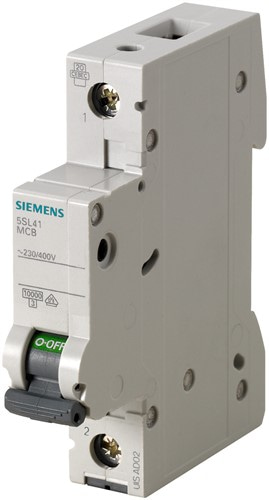 Автоматический выключатель 6А, 1-полюсный, уставка C, Siemens - фото 106810