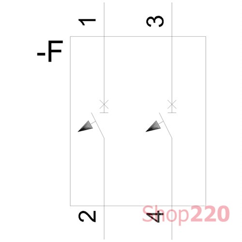 Автоматический выключатель 1А, 2-полюсный, уставка C, Siemens - фото 106848