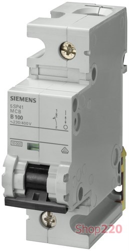 Автоматический выключатель 80А, 1-полюсный, уставка C, Siemens - фото 106999