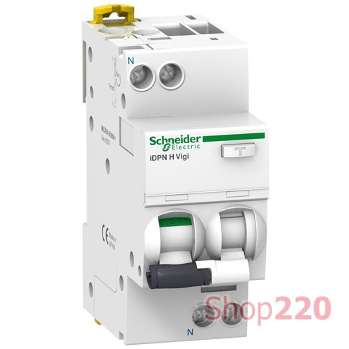 Дифавтомат 6А, 30мА, кривая C, тип A, IDPN H Vigi Acti9 Schneider Electric - фото 107428