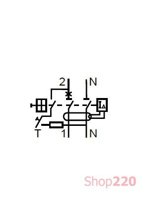 Одномодульный дифавтомат 6А, 10мА, кривая C, тип AC, KZS-1M UNI ETI - фото 107626