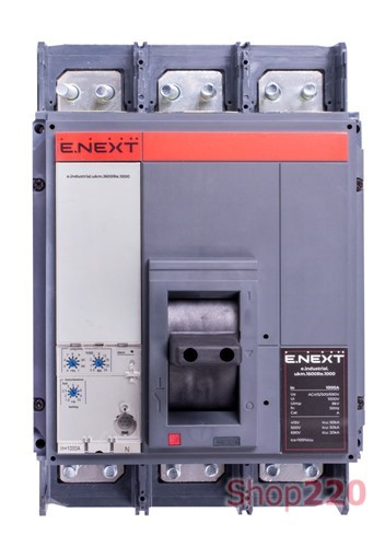 Силовой автомат с электронным расцепителем 1000 А, 3-фазный, e.industrial.ukm.1600Rе.1000 Enext - фото 107822
