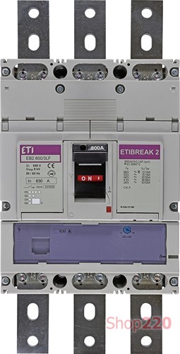 Силовой автомат 630 А, 3-фазный, EB2800/3LF ETIBREAK 2 ETI - фото 107935