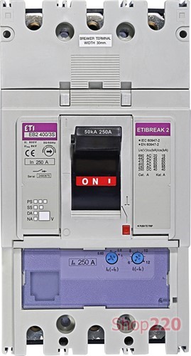 Силовой автомат 250 А, 3-фазный, EB2400/3S ETIBREAK 2 ETI - фото 107991