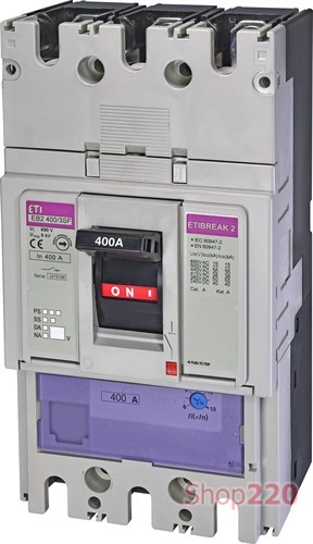 Силовой автомат 400 А, 3-фазный, EB2400/3SF ETIBREAK 2 ETI - фото 107994