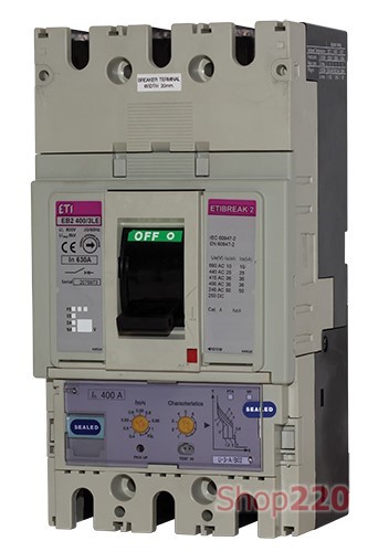 Силовой автомат 400 А, 3-фазный, EB2400/3E ETIBREAK 2 ETI - фото 108033