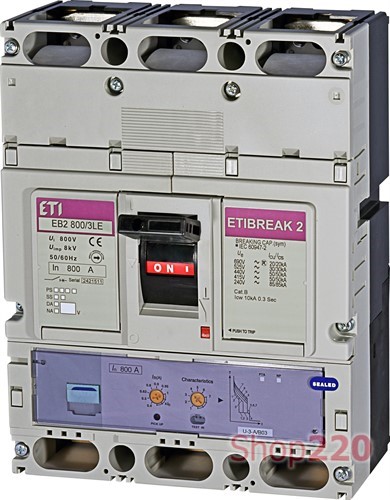 Силовой автомат 800 А, 3-фазный, EB2800/3LE ETIBREAK 2 ETI - фото 108045