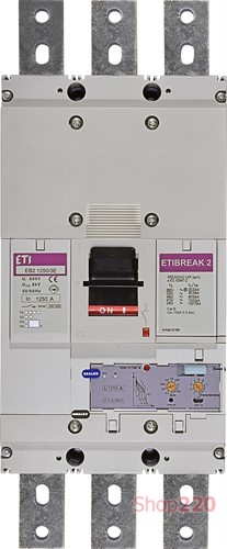 Силовой автомат 1250 А, 3-фазный, EB21250/3E ETIBREAK 2 ETI - фото 108062