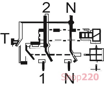 Дифференциальное реле 80А, 30мА, 2 полюса, тип АС, EFI6-P2 ETI - фото 108206