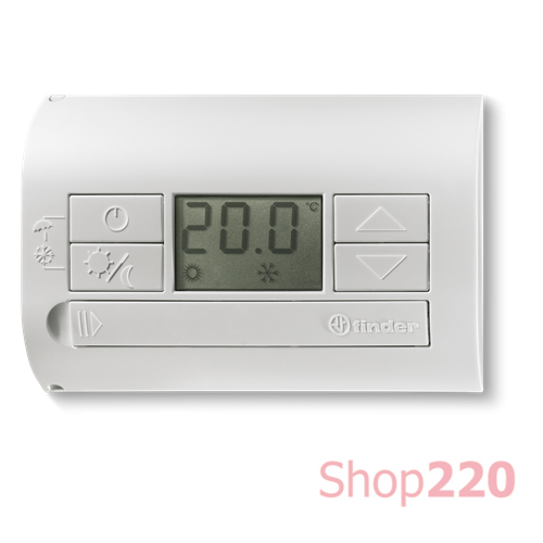 Термостат комнатный; 1CO; 5A; 2 AAA; +5..+37°C; черный; День/Ночь; Вкл/Выкл/Лето/Зима; LCD; поверхностный - фото 110092