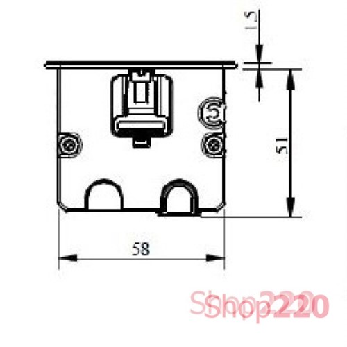 Врезной блок розеток 3х220В + USB тип С, алюминий, Versaframe ASA 060.40F.00007 - фото 114626