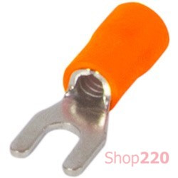 Изолированный вилочный наконечник 1.5-2.5 кв.мм, оранжевый, 100шт, e.terminal.stand.sv.2.3,2.orange Enext - фото 116105