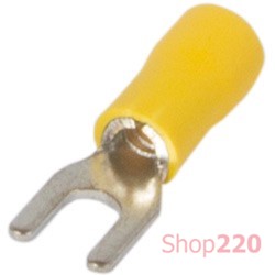 Изолированный вилочный наконечник 4-6 кв.мм, желтый, 100шт, e.terminal.stand.sv.5.4.yellow Enext - фото 116179