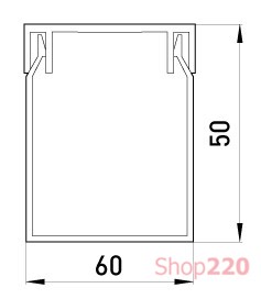 Короб пластиковый перфорированный 60х50мм, 2м, e.trunking.perf.stand.60.50 Enext - фото 116280