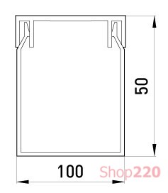 Короб пластиковый перфорированный 65х65мм, 2м, e.trunking.perf.stand.65.65 Enext - фото 116282