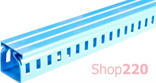 Короб пластиковый перфорированный 80х60мм, голубой 2м, e.trunking.perf.stand.80.60 Enext - фото 116289