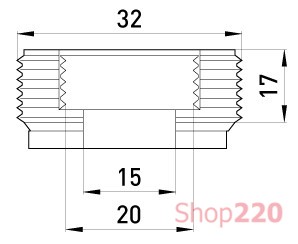 Переходник металлический резьбовой с 1" на 1/2", e.industrial.pipe.thread.bts.1".1/2" Enext - фото 116552